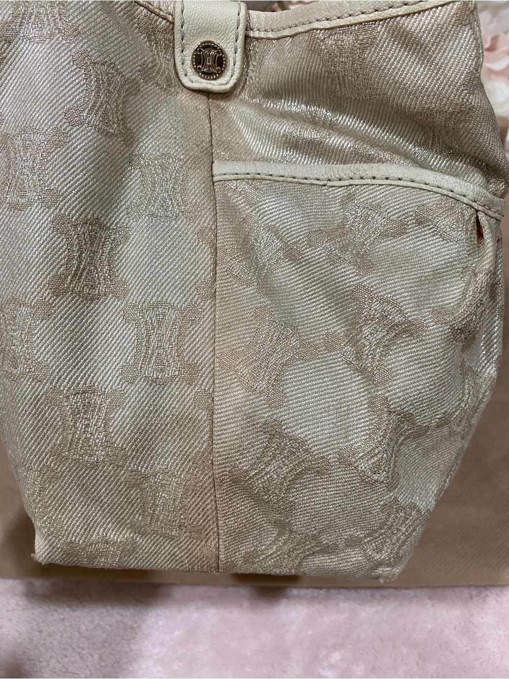Celine Ruched Monogram Bag - Picture 4 of 9